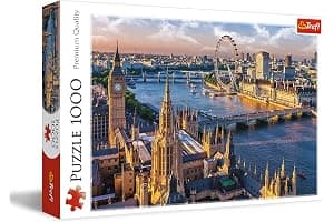Trefl, Puzzle, Londres, de 1000 Piezas, Inglaterra, Capitales Europeas, Vista a la Ciudad, Edificios Famosos de Londres, Rompecabezas DIY, Pasatiempo Creativo, Regalo