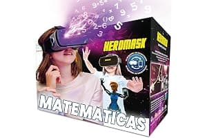 Gafas VR HeroMask + Juegos Matemáticas 5-12 años — El Regalo Educativo Que Hace Que los niños pidan: ¿5 Minutos más? | Tablas de Multiplicar, Sumas, Cálculo Mental y Mucho más | 3D, Realidad Virtual