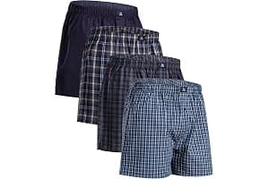 DANISH ENDURANCE Calzoncillos Hombre Boxer de Tela, 100% Algodon Organico Premium, Pack de 4 y 6 - Ropa Hombre, Ropa Interior