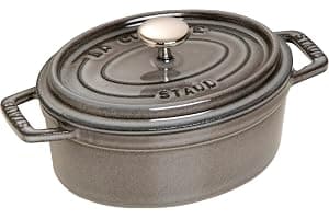 STAUB Cacerola/Cocotte de Hierro Fundido Ovalada, 17 cm, 1 L, Gris grafito