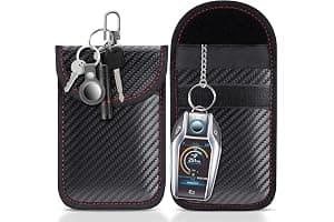 lanpard Faraday Pouch for car Keys, 2 Pack Faraday Bag, Key Signal Blocking Pouch, RFID Blocker for Keyless Entry Remote, Anti-Theft Remote Entry Keyless Protect Black,M
