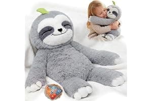Mewaii Weighted Sloth Teddy Plush, 1.5KG Weighted Stuffed Animals 38CM Pillow for Kids, Soft Weighted Anxiety Plush Toy Sloth Gifts for Women Girls Adoults