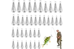 Fzyisw 36 Piezas Plomos de Pesca 5/10/15/20/30/40g Plomos de Pesca Surfcasting, Juego De Pesca Sinker, Kit de Pesas de Pesca para La Pesca Al Aire Libre
