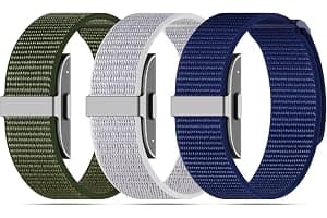 ZOOROO 3-Pack Nylon Loop Sport Replacement Bands Compatible with Hume Health Band, Soft Breathable Adjustable Wrist Band for Hume Band Replacement Strap Wristband for Fitness Tracker Women Men