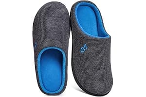 VeraCosy Men's Two-Tone Memory Foam Slippers