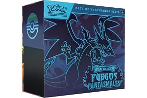 Pokémon: Caja de Entrenador Élite de Megaevolución-Fuegos Fantasmales de JCC Pokémon (1 Carta de promoción con ilustración expandida, 9 Sobres de Mejora y Accesorios prémium)