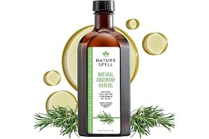 Nature Spell Rosemary Oil for Hair Growth, Pre-Diluted Scalp Oil, Stimulates Growth, Strengthens Dry and Damaged Strands, Nourishes Split Ends, Colour Safe, For All Hair Types, Vegan, 150 ml