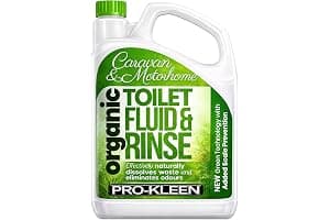 Pro-Kleen Organic Caravan Toilet Chemical Fluid Rinse Green Solution Cleaner 2L for Caravan and Motorhomes - Eco-Friendly, Formaldehyde Free - 2 Litres