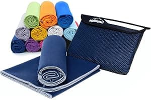 gipfelsport Toalla de Microfibra | Toalla de baño de Microfibra, Toalla de Viaje, Toalla de Playa | De Secado rápido, Ultra Ligero, Ahorro de Espacio | para niños, Hombres y Mujeres