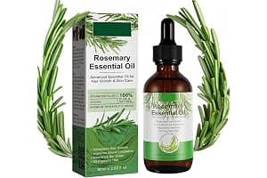 Aceite de Romero Para el Cabello, Aceite de Romero Para Mujeres y Hombres, Orgánic Rosemary Oil de La Piel, Cejas, Pestañas, Nutre el Cuero Cabelludo y Estimula el Crecimiento del Cabello (60ML)
