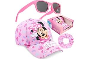 Patrulla Canina | Frozen | Princesas Disney | Minnie Mouse | Barrio Sesamo Gorra Niña con Gafas de Sol UV400 y Coletero Set, Accesorios Niña de Verano