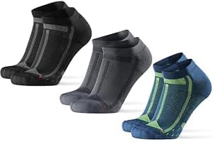 DANISH ENDURANCE Calcetines Cortos de Running, Calcetines Deportivos Antiampollas, Técnicos, Deporte, para Hombre y Mujer, 3 Pack