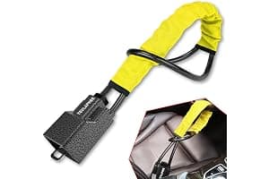 Tevlaphee Upgraded Steering Wheel Lock, Seat Belt Lock, Metal Head, High Visibility Car Lock Anti-Theft Device, Heavy Duty, Universal Fit for Car, SUV, Pickup, Jeep, Van, RV, 3Keys(Yellow)