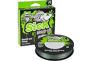 Berkley Sick Braid - Línea de pesca trenzada de 8 hebras, súper suave, 8 portadores, multifilamento, trenza de polietileno, líneas de pesca de depredador de 150/300 m para pesca en agua dulce y salada