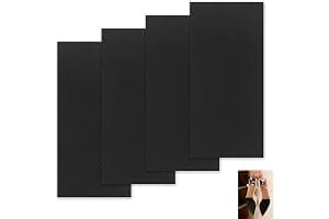 4 Piezas Plantilla Antideslizante para Zapatos, Protectores para Suelas de Zapatos Recortables, Suela Antideslizante Autoadhesiva para Tacones Botas de Cuero Sandalias, Reducción de Ruido Negro