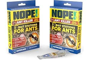 NOPE! Ant Killer Bait Station (6 x 5g) Indoor & Outdoor Ant Traps. Eradicates Ants and their Colony & Nest