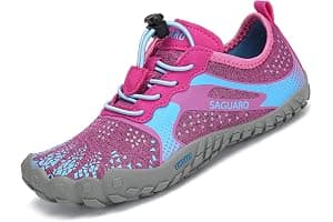 SAGUARO Niños Calzado Descalzos Zapatillas de Trail Niñas Transpirables Minimalistas Zapatillas de Deporte, 24-36 EU
