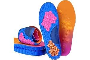 Akusoli Plantillas Hombre y Mujer – Plantillas de Gel para Zapatos con Acupresión y Soporte de Talón en U, Ideales para Zapatos de Trabajo y Largas Jornadas de Pie EU42-47