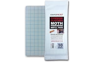 Entopest 10-Pack Clothes Moth Monitoring Traps – Refill for Room & Wardrobe Hanger Units – For Detection of Tineola bissellie