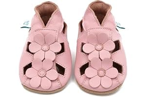 Dotty Fish Soft Sole Leather Sandals for Babies & Kids – Barefoot Feel, Non-Slip Sole, Breathable, Lightweight & Flexible Summer Shoes for Boys & Girls - British Brand - 0-6 Months - 4-5 Years