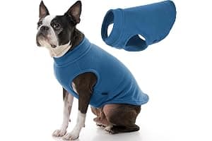 Gooby Stretch Fleece Pull Over Cold Weather Dog Vest, Large, Steel Blue