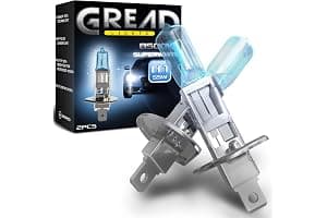 Gread - bombillas H1 55W 12V, faros Lámpara halógenas, luces automóviles - Extra blancas - 8500k Óptica xenón, larga vida Paq