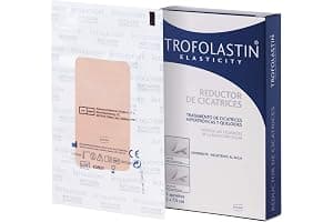 Trofolastin, Reductor de Cicatrices, Apósitos Adhesivos para Cicatrices Hipertróficas y Queloides, Quemaduras y Cortes, Tamaño 5x7,5cm, 5 Unidades