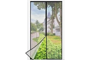 Mosquitera Puerta Magnetica - 90 x 210 CM - Negro, Mosquiteras para Puertas, Cierre Magnético de Arriba a Abajo, Automáticamente,Mantiene el Aire Fresco