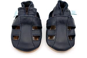 Dotty Fish Soft Sole Leather Sandals for Babies & Kids – Barefoot Feel, Non-Slip Sole, Breathable, Lightweight & Flexible Summer Shoes for Boys & Girls - British Brand - 0-6 Months - 4-5 Years