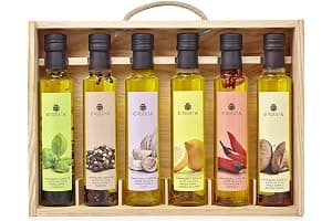 La Chinata Estuche 6 Condimentos con AOVE | Selección de Aceites de Oliva Virgen Extra Aromatizados (Ajo, Limón, Guindilla, Albahaca, Boletus y Pimienta) | Pack Gourmet | Regalos | 6x250ml