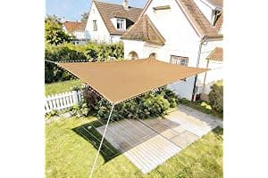 HAIKUS Toldo Vela Rectangular 2x3 m, Vela de Sombra 3x2 m HDPE, Transpirable, Resistente, 98% Protección Rayos UV para Exterior, Jardín, Terrazas (Arena)