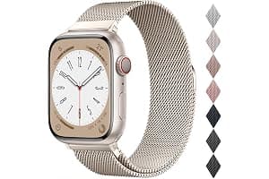Original Milanese Loop Compatible with Apple Watch Straps 38mm 40mm 41mm 42mm 44mm 45mm 46mm 49mm Women & Men, Magnetic Clasp Adjustable Metal Bands for iWatch Series 11 10 9 8 7 6 5 4 2,Ultra 3,SE 3