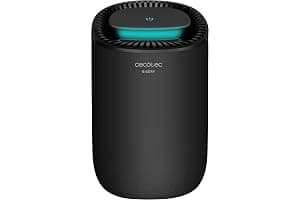 Cecotec Deshumidificador Eléctrico Silencioso BigDry 2000 Light Black. 23W, Bajo Consumo, 300 ml/día, Depósito extraíble de 0,6 litros, Cobertura hasta 20m2, Negro