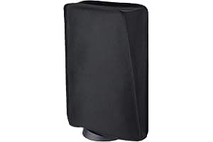 playvital Funda Antipolvo Vertical para ps5 - Cubierta Protectora Antirrayas y Anti-Agua, Doble Capa con Forro Suave, Compatible con ps5 Digital & Estándar, Accesorio para Consola (Negro)