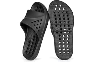 Gaatpot Zapatillas de Baño con Orificios de Drenaje para Hombre y Mujer, Antideslizantes,Secado Rápido