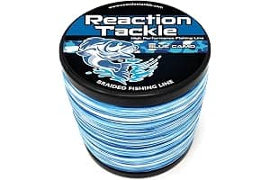 Reaction Tackle Línea de Pesca Trenzada: Rendimiento Profesional para Peces de Agua Salada o de Agua Dulce, cordón de Color para una Mejor Visibilidad