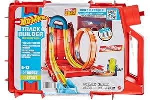 Hot Wheels Track Builder Caja Lata de Gasolina Set de Pistas para Coches de Juguete (Mattel HDX78)