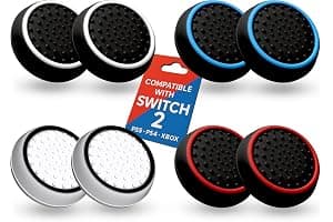 MatoSan® Tapas de Agarre para Palanca de Pulgar para Switch 2, Fundas de Silicona compatibles con Controladores Switch 2, empuñaduras ergonómicas Antideslizantes para el Pulgar (Version 1)