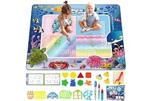 Alfombrilla de agua para niños, alfombrilla de pintura con lápiz de agua, alfombrilla de dibujo de juguete para dibujar, juguete de delfín, regalos de juguete para niños y niñas de 1 2 3 4 5 6 7 años