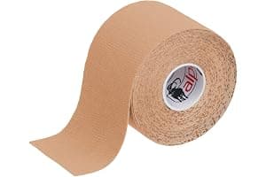 ALPIDEX Cinta Kinesiología Tape 1/3 / 6/12 Rollos Muchos Colores 5 m x 5 cm E- Book Ejemplos Aplicación Cinta Muscular Sin Látex Transpirable