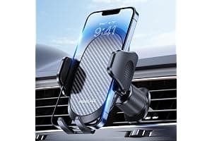 Miracase Car Phone Holder, Stable Double Steel-Hook Air Vent Car Phone Mount Cradle 360°Rotation, One Button Release Mobile Phone Holder for iPhone, Galaxy, All 4.0''-7'' Smartphones