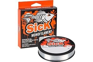 Berkley Sick - Hilo de Pesca de Nailon – Alambre de Pesca monofilamento de Fuerte tensión, Baja Elasticidad, Baja Memoria, Resistente a la abrasión Pesca en Agua Dulce y Salada