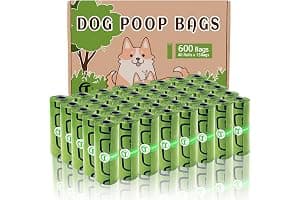 AiTodos® 600PCS Bolsas Caca Perro, Verde - Bolsas Excrementos Perros - Adecuado Salir de Casa, 31 * 22CM, Polietileno-Material, Portátil (40 Rollos, 15 por Rollo) -Poop Bags