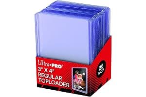 Ultra Pro Regular Toploader 63.5 mm x 88.9 mm (3 'x 4') Cartón– Pack of 25