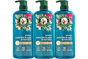 Herbal Essences Champú Reparador, Aceite Argán Marruecos, 3x 650ml, Pelo Dañado, Nutrición Intensa, Pelo Suave Sedoso, Sin Siliconas, Vegano