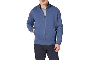 Amazon Essentials Sudadera de Forro Polar con Cremallera y Cuello Semicisne, Corte Estándar y Peso Medio Hombre