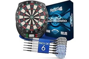 DartPro - El original - Diana electrónica - Diana con 6 dardos [inalámbrica] - Innovadora máquina automática de dardos con 65 variantes - Dardo para 1 a 8 jugadores