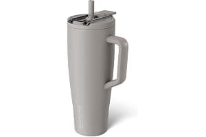 BrüMate Era Flip 40oz Tumbler with Covered Flip Down Straw | 100% Leakproof Insulated Tumbler | Made of Stainless Steel | Cup Holder Friendly Base | 40oz (Mocha)
