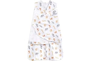HALO 100% Cotton Sleepsack Swaddle, 3-Way Adjustable Wearable Blanket, TOG 1.5, Jungle, Small (Pack of 1)