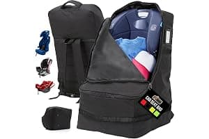GORILLA GRIP Tear and Water Resistant Padded Car Seat Travel Bag for Airplane and Airport, Universal Fit Baby Carseat Bags, Holds Up to 50lbs, Handle & Shoulder Straps, Air Gate Check Carrier, Black